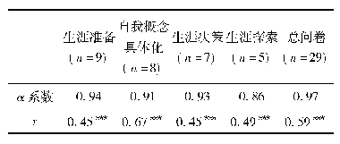 表3 中文版SCCI的信度分析结果