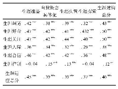 表4 中文版SCCI与CSCAQ各维度之间的相关分析结果(n=2959)