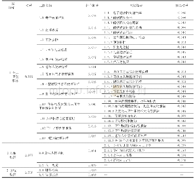 《表1 使用层次分析法确定的指标权重》