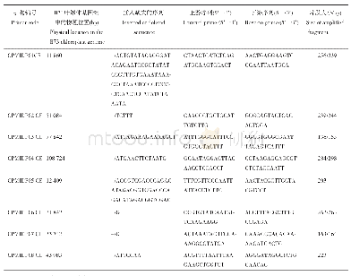 《表2 玉米叶绿体基因组InDel标记信息》