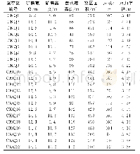表1+100m中段采空区特征统计表（部分）
