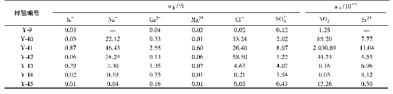 《表2 北西至南东向剖面沉积物样主要化学组分》