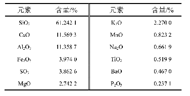 表1 化学元素分析结果(以氧化物表示)