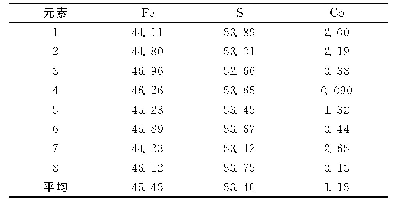 表2黄铁矿SEM-EDS分析结果