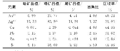 《表3 精锐微泡浮选机混合尾矿再选指标》