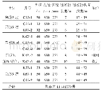 表1 地铁车站试验井结构统计表