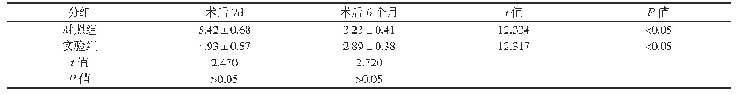 《表2 比较两组患者术后疼痛VAS评分(分,±s)》