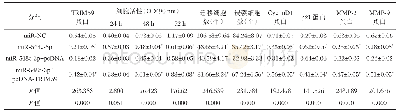 《表6 TRIM59过表达逆转了miR-548c-3p过表达对肝癌HepG2细胞增殖、迁移和侵袭的作用 (, n=12)》