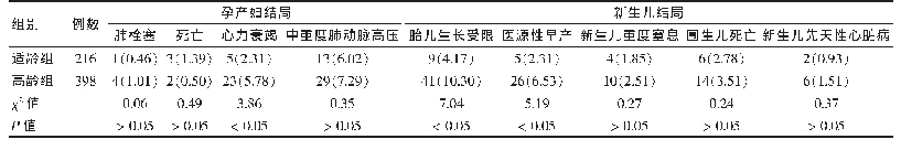 《表2 两组母儿结局比较[例（%）]》