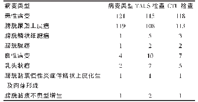 表1 TAUS、CTU及病理检查结果分析
