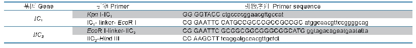 表1 重组质粒引物序列：腺苷酸环化酶抑制剂体外筛选模型的建立及应用