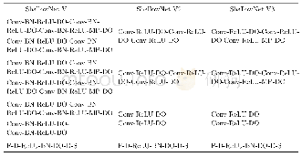 《表1 ShallowNet V1～V3版本网络结构》