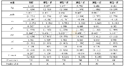 表1 高度化对生态效率影响的时间滞后效应