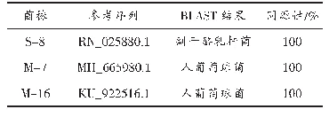 《表4 16S r DNA序列分析结》