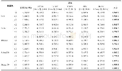 表2 超分辨率算法在5个测试集上的SSIM平均值