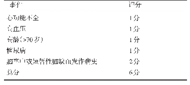 表6 CHADS2评分系统