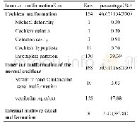 《表2 330耳先天性内耳畸形的分类及分布》