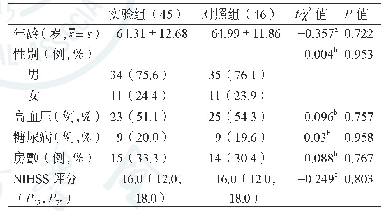 表2 两组血管内治疗患者一般资料比较