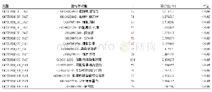 表1 HSC上调差异表达基因的分子生物学功能