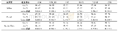 《表2 不同分类器的精度比较》