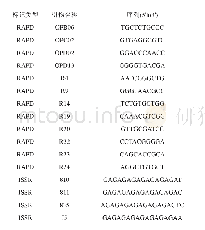 表2 本研究所用RAPD和ISSR引物序