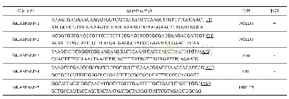 《表3 基于KASP技术的SNP标记开发》