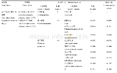 《表2 农作物-耕层耦合协调度评价指标体系及指标权重》