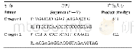 表1 引物设计：稻纵卷叶螟颗粒体病毒的持续感染及检测