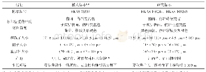 《表1 所研究标本与模式标本显微特征比较》