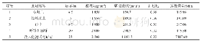 表5 试验区域土层参数：减振扣件对隧道-地表振动影响实测分析