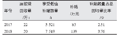 《表2 2017—2018年废玻璃回收利用和补贴情况》