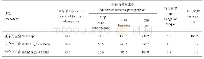 表1 F2分离群体中3种不同表型株系农艺性状分析