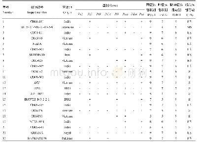 表2 156份供试水稻种质资源的稻瘟病抗性