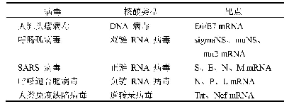 表1 si RNA抗病毒靶点