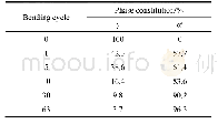 表2 在不同循环弯曲次数下的304不锈钢试样相体积分数
