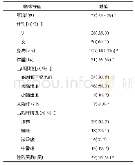 《表1 研究对象的一般资料》