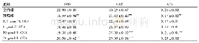 表5 不同浓度OEA对细胞3种抗氧化酶活性的影响