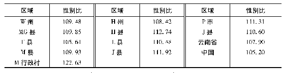 表7 2010年云南省中越边境州、县人口性别结构